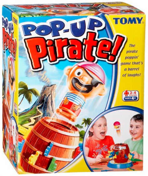 Tomy Pop-Up Pirate! Piraat in Ton