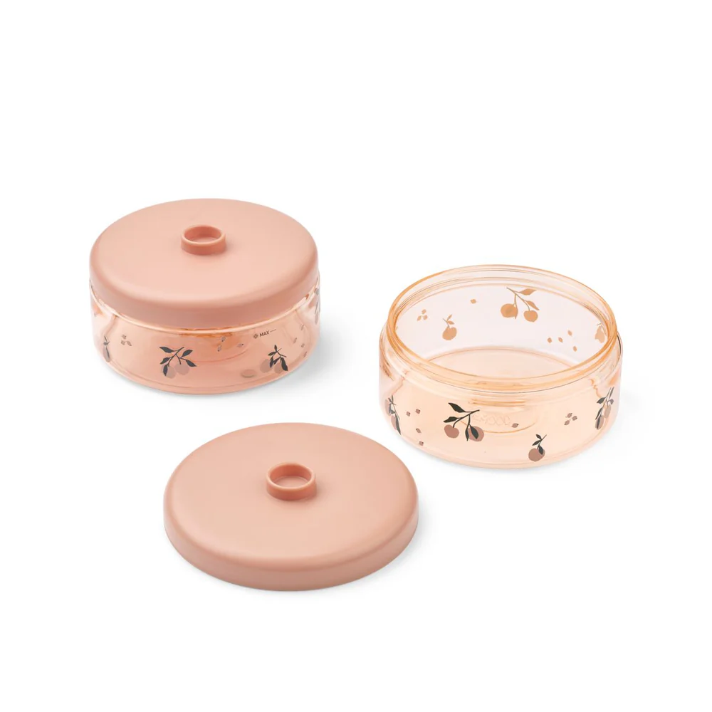 Liewood Bewaarpotjes Dominique Baby Food Peach-Sea Shell 500 ml - 2 stuks