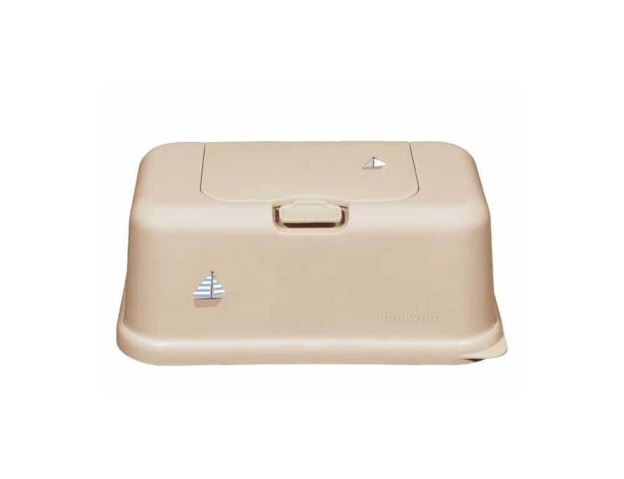 Funkybox Opbergbox Vochtige Doekjes Beige Boat