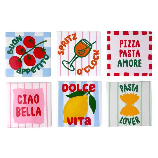 Atelier Pistache Glasonderzetter Dolce Far Niente 10x10 cm - assorti - prijs per stuk