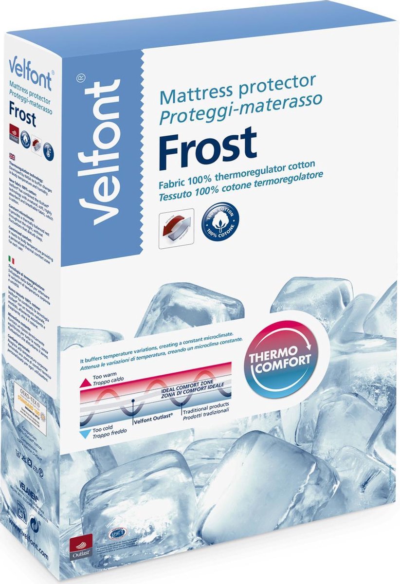 Velfont Frost Matrasbeschermer 140x200 cm ThermoComfort