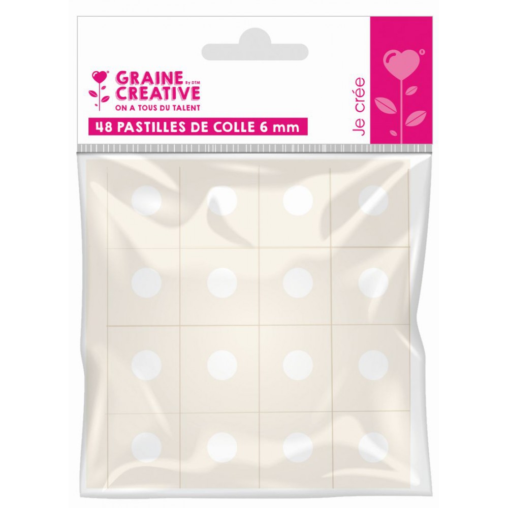 Graine Creative Kleefgummer 6 mm 48 stuks