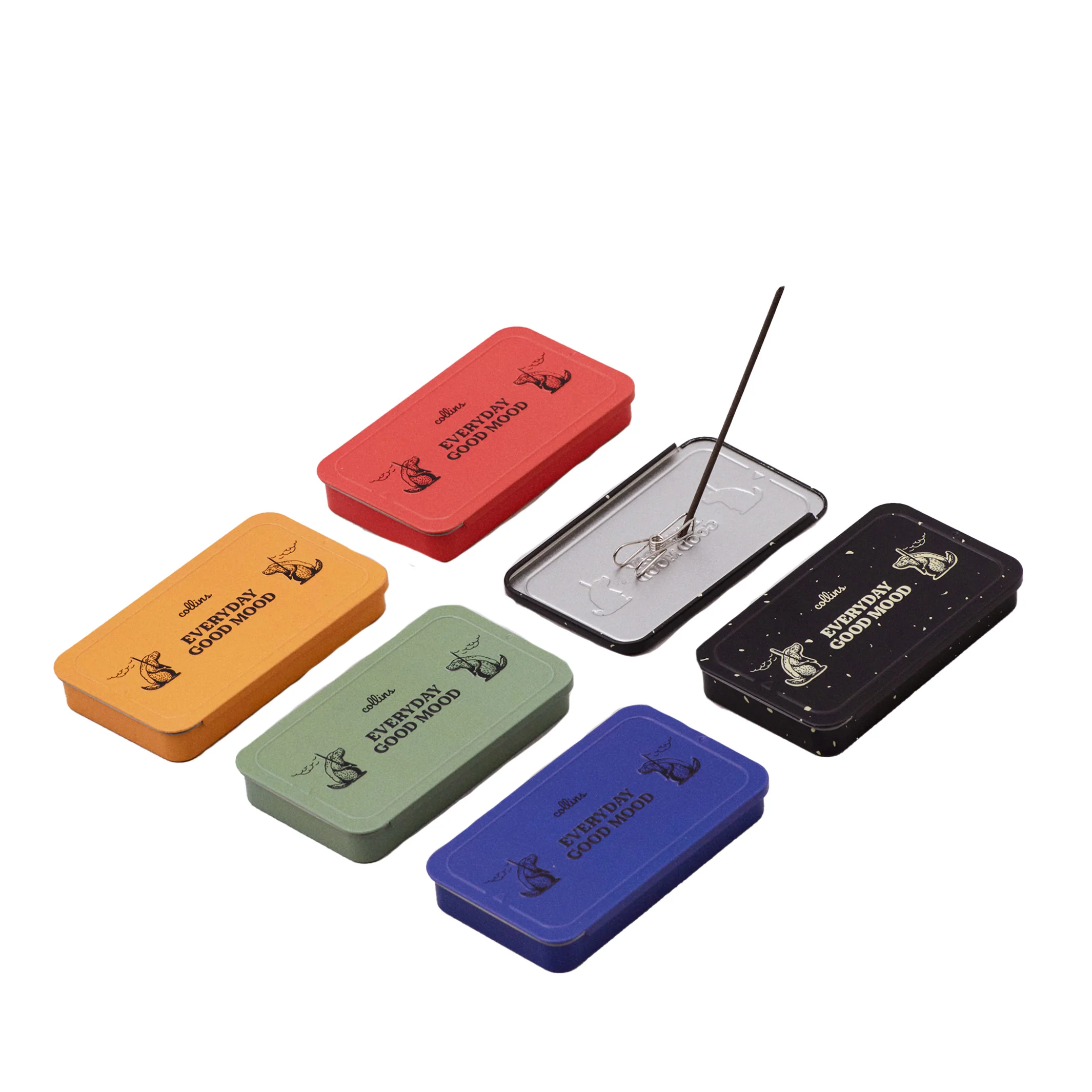 Collins Wierookset Everyday Good Mood - 70 Wierookstokjes & Klemmen in Blik - assorti - prijs per stuk