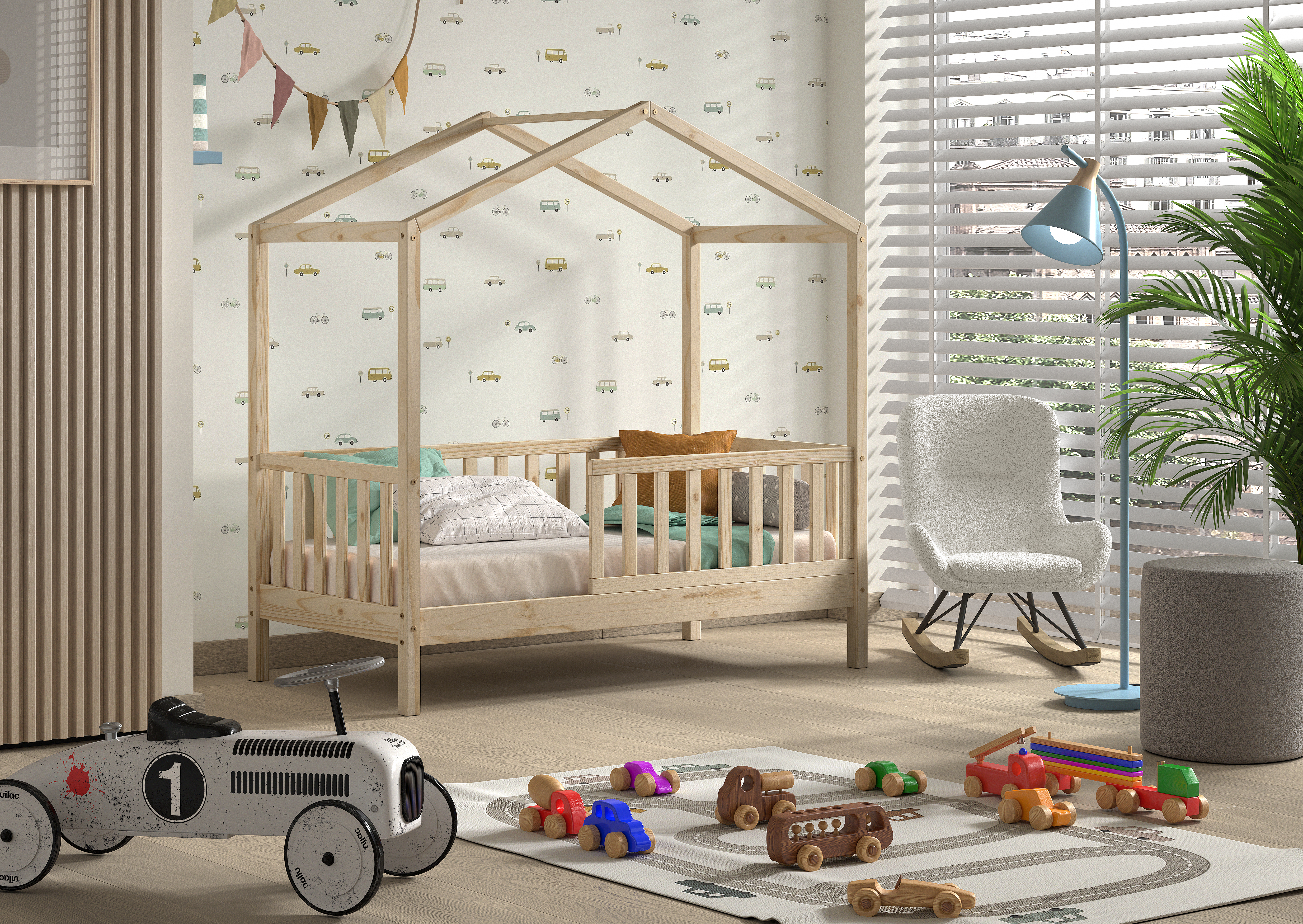 JAXX Dallas Junior Bed Natuur 70x140 cm 