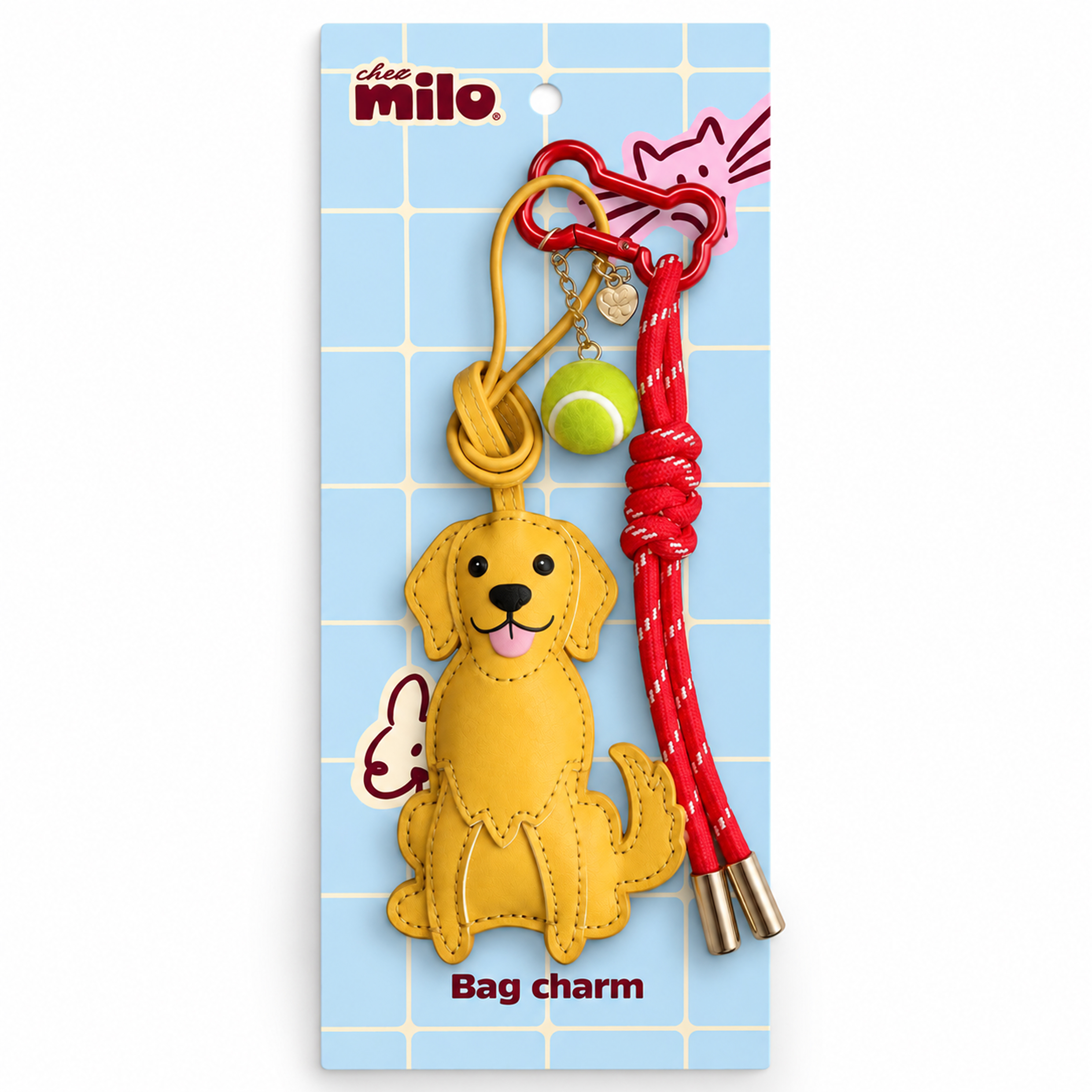 Chez Milo Bag Charm Golden Retriever - 7x2x18.5 cm
