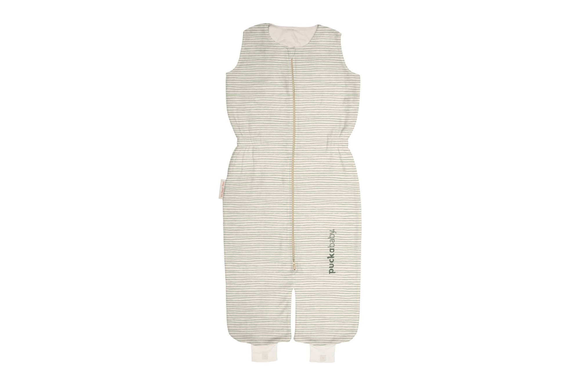 Puckababy Slaapzak The Bag Kids Cotton Green Stripes +2,5 jaar - 130 cm - Tog 0.5