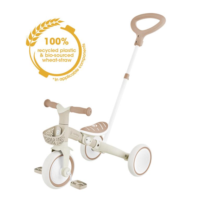 Globber Driewieler met duwstang 3 in 1 Sand