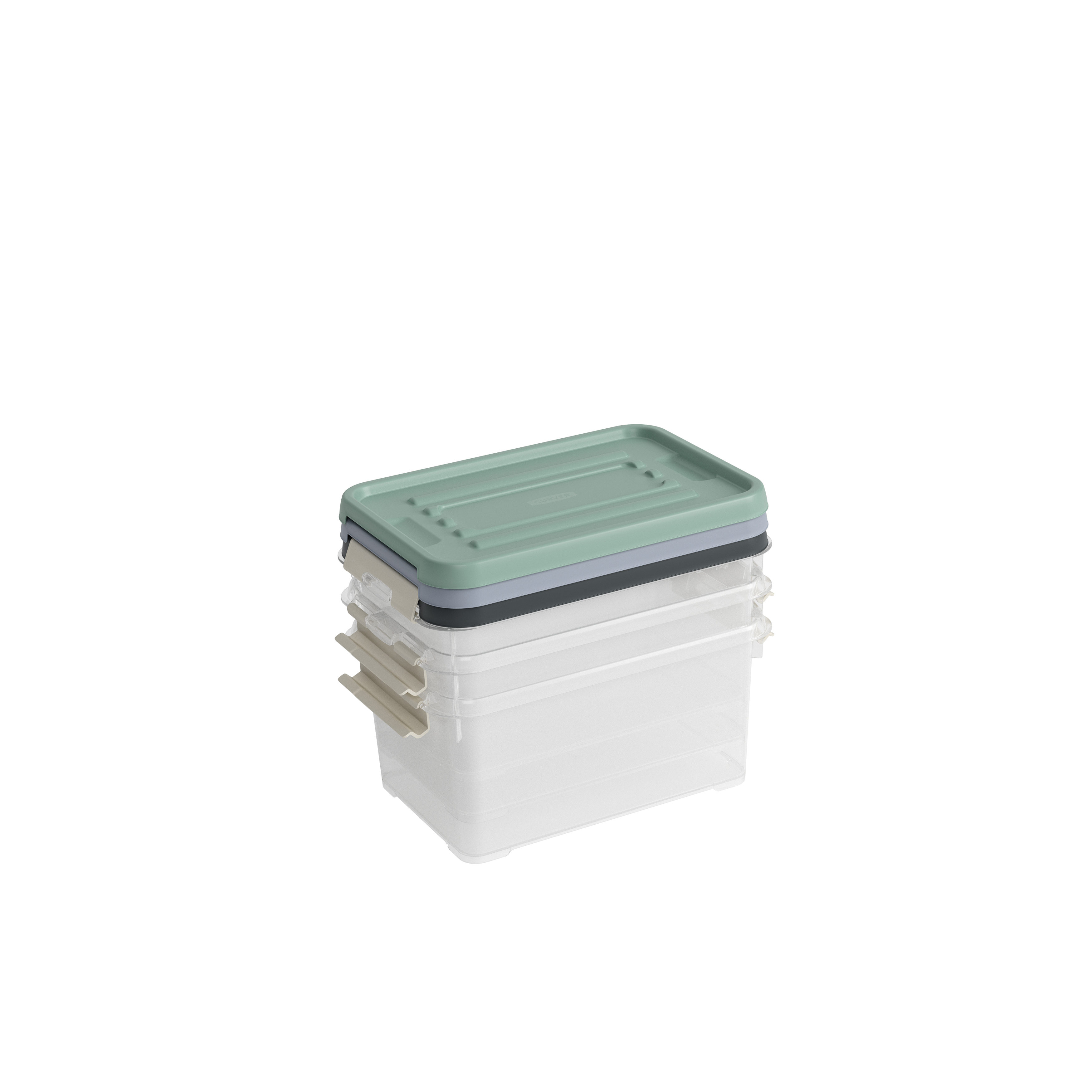 Curver Opbergbox Handy+ 6l 3 stuks - Mix Kleur van Deksels