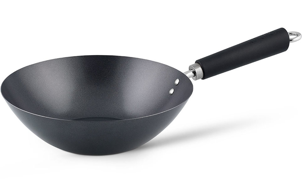 Ken Hom Wokpan Excellence 27cm Zwart Koolstofstaal - Antikleef