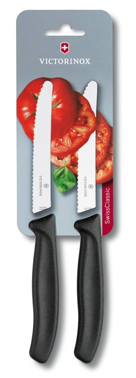 Victorinox Tafelmes Zwart 11cm set 2 stuks - Tomatenmes