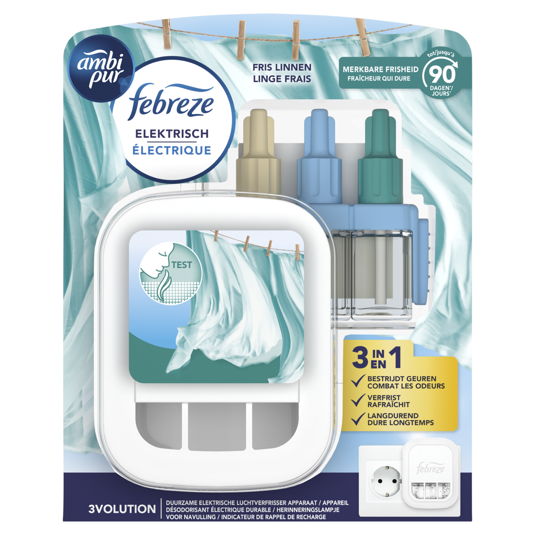 Ambi Pur Febreze Luchtverfrisser 3volution Starterkit Fresh Linen 20 ml