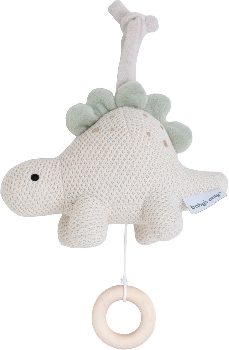 Baby's Only Muziekdoosje Dino Animals Laurel Green-Warm Linen 16x19 cm