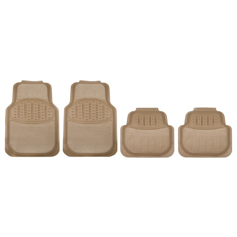 Universele Auromattenset Rubber / Tapijt Beige 4 Delig
