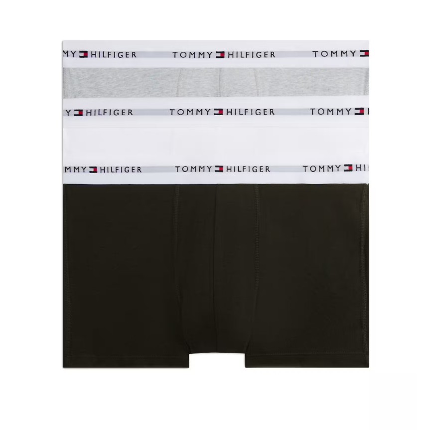 Tommy Hilfiger Boxershort Heren 3 stuks Grey Heather/Black/White