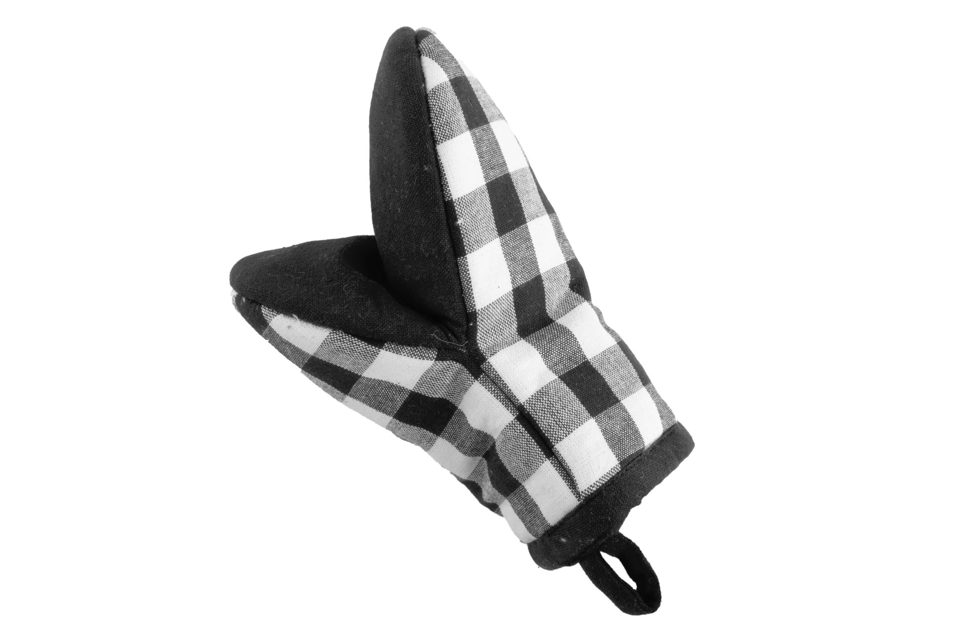 Tiseco Home Studio Gripper Gingham 13x19 cm Zwart 2 stuks