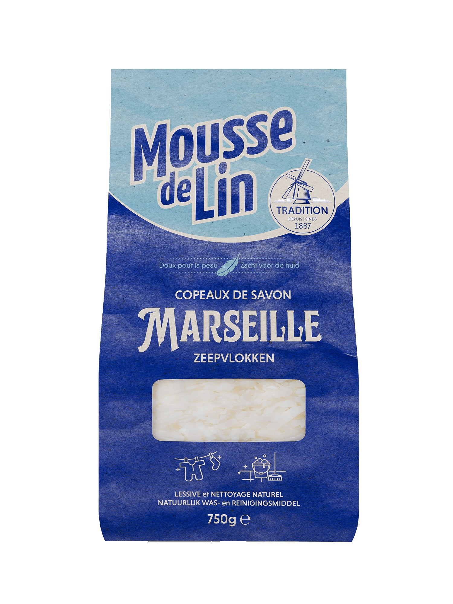 Mousse De Lin Zeepvlokken 750 gr