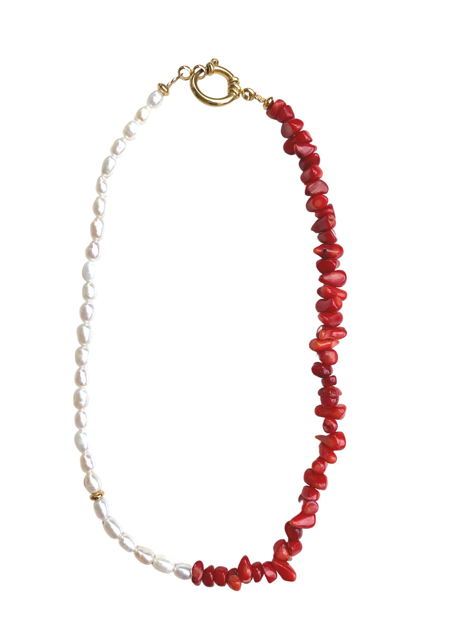 Flint Red Necklaces Pearls and Coral