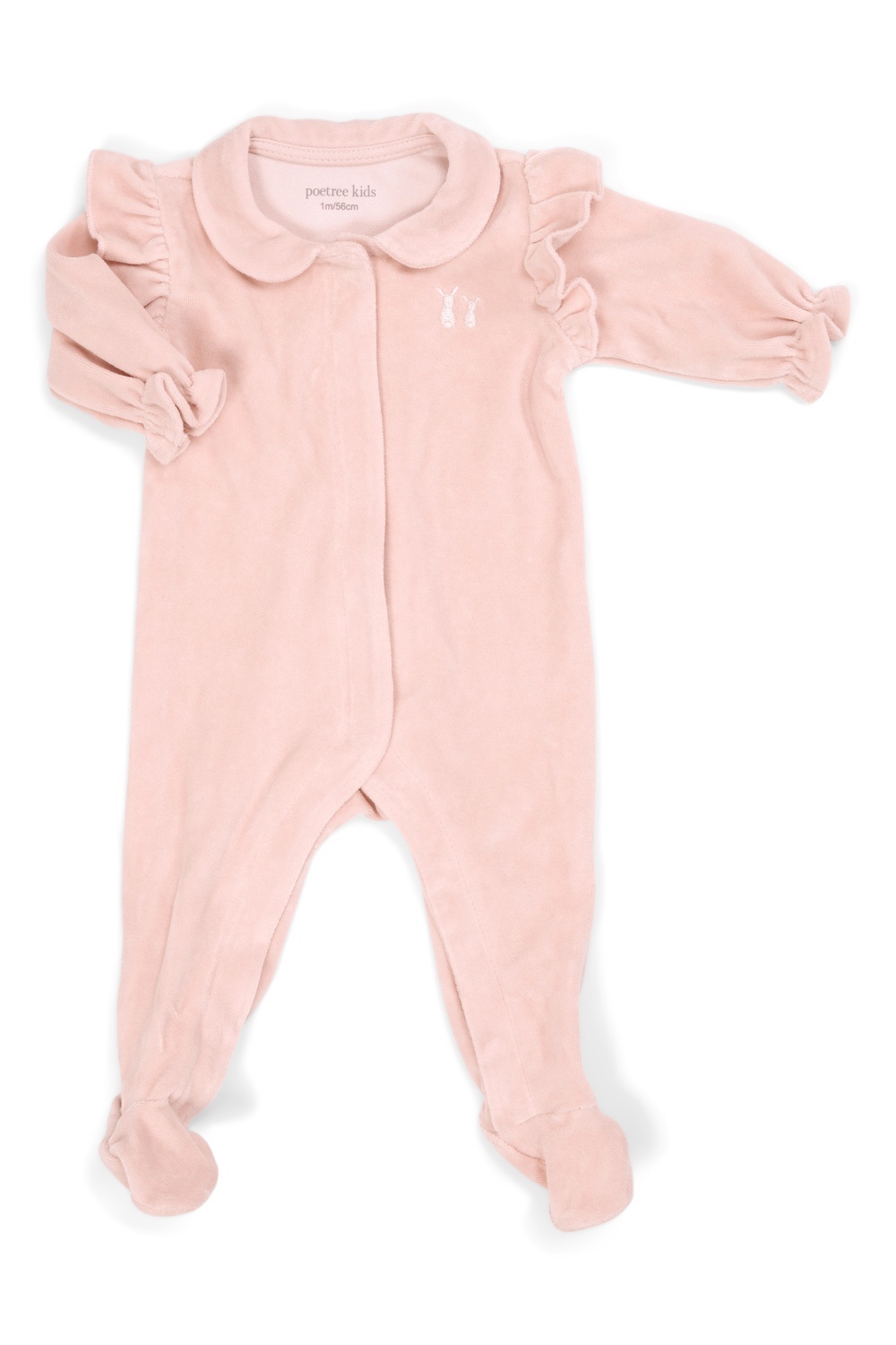Poetree Unisex Pyjama Velours Ruffle Blush Roze Poetree Unisex Pyjama Velours Ruffle Blush Roze