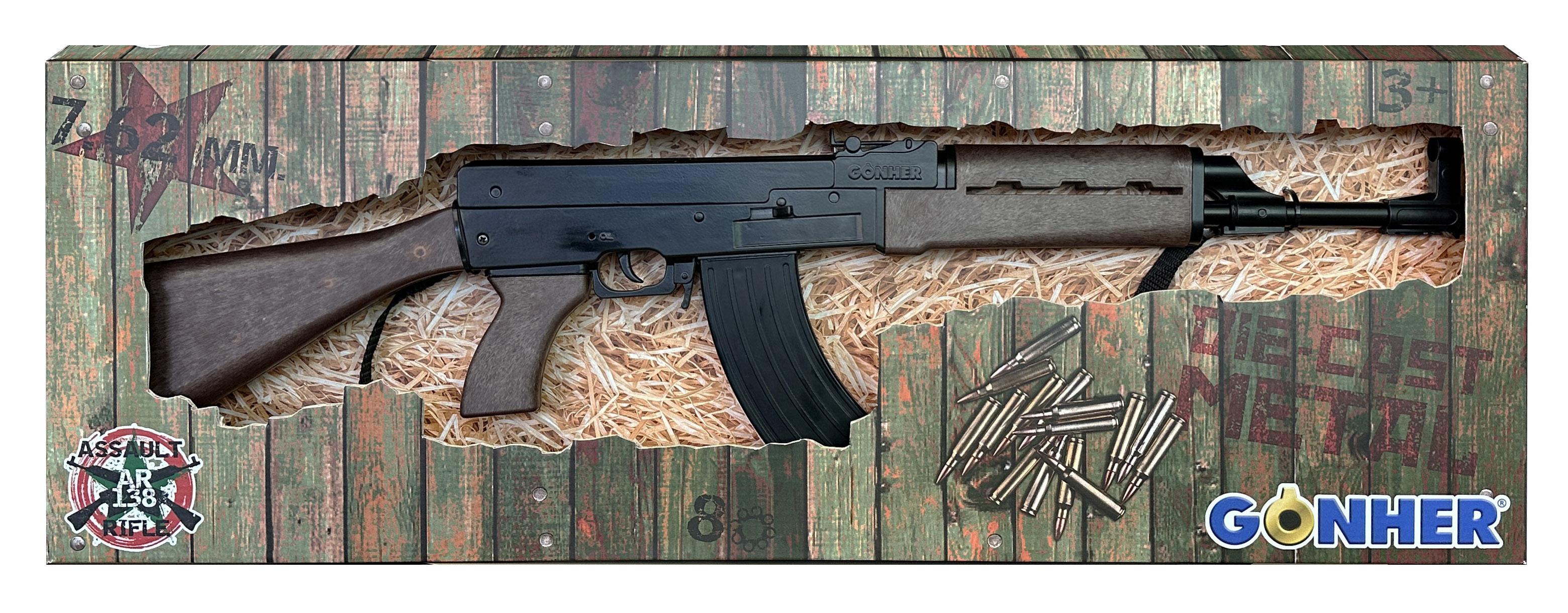 Gonher Command Machinegeweer Metaal 8 schot AK-47, 72 cm