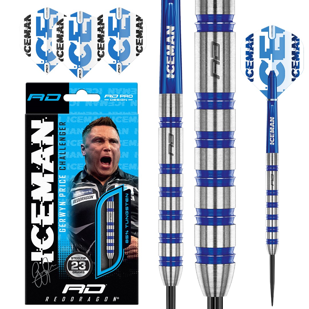 Red Dragon Gerwyn Price Iceman Challenger Dartsset 3 stuks - 23g