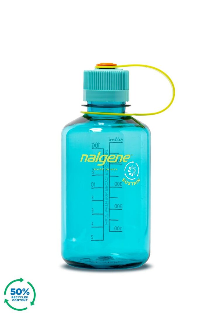 Nalgene Drinkfles Narrow-Mouth 500ml Cerulean Lekvrij - Vaatwas en Diepvriesbestendig