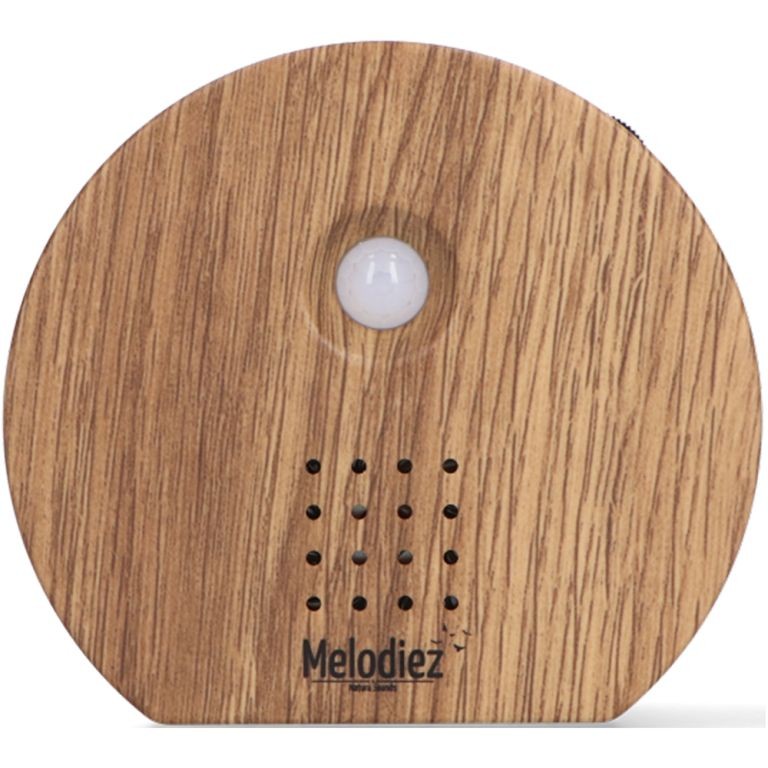 Melodiez Nature Box Donkerhout - Box met Natuurgeluiden 40/80/120 sec. - 9x1.5x10 cm - met Bewegingssensor - op Batterijen (incl.)