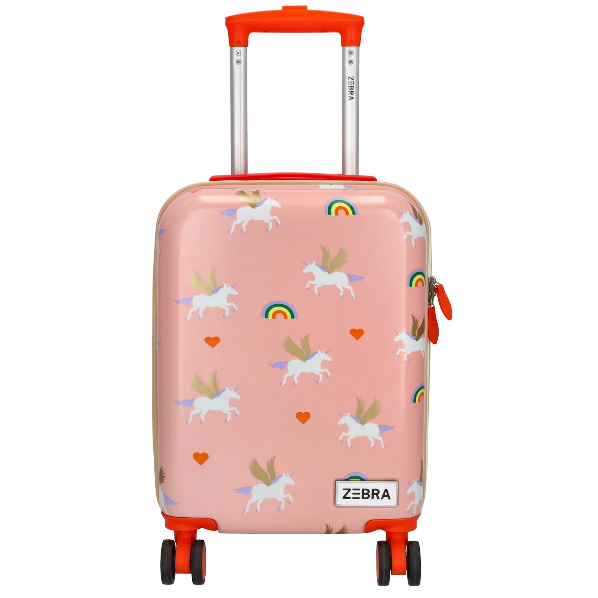 Zebra Kinderkoffer Avonturier 46 cm Roze Regenbogen en Eenhoorns - 32x22x46 cm