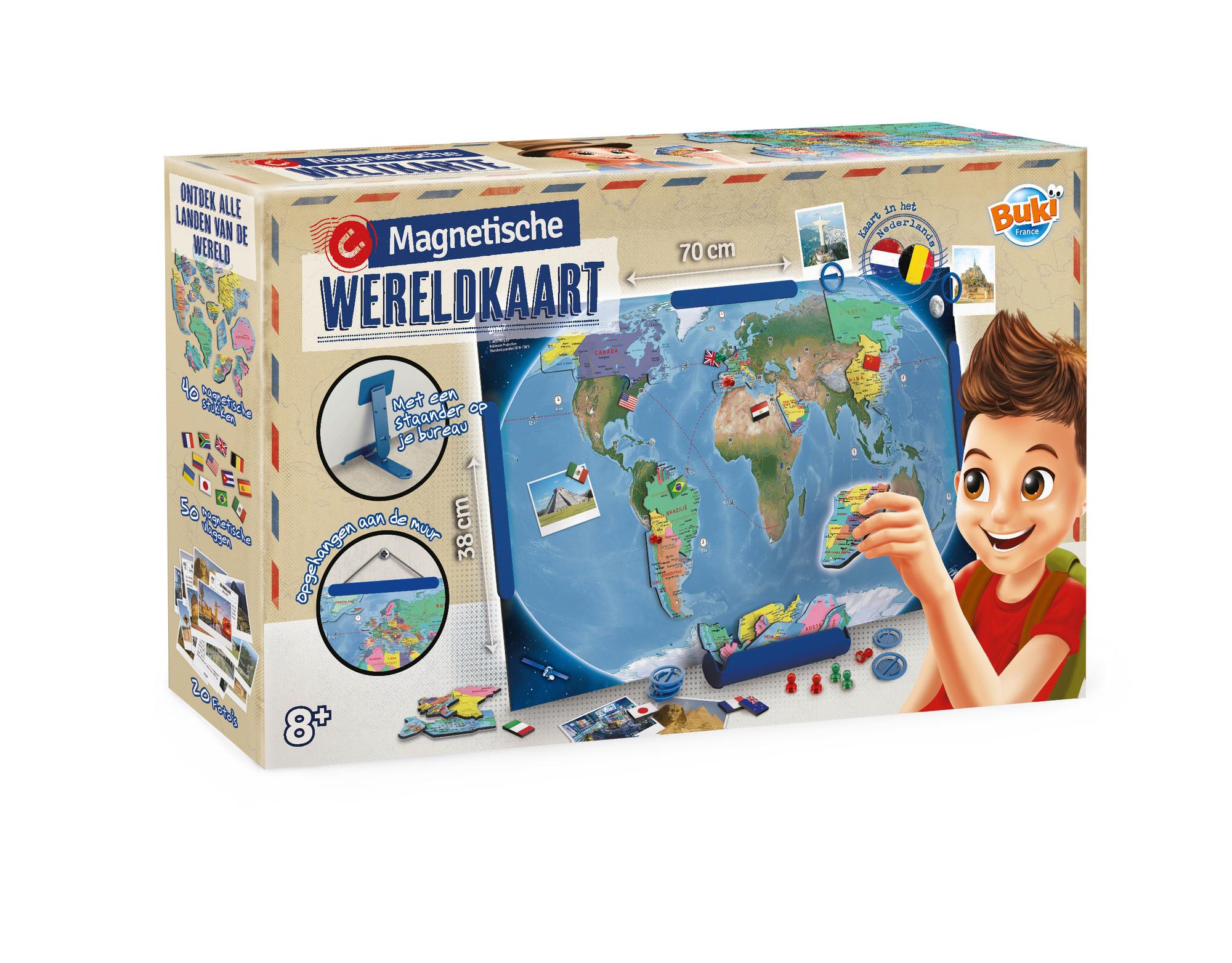 Buki Magnetische wereldkaart Nederlands