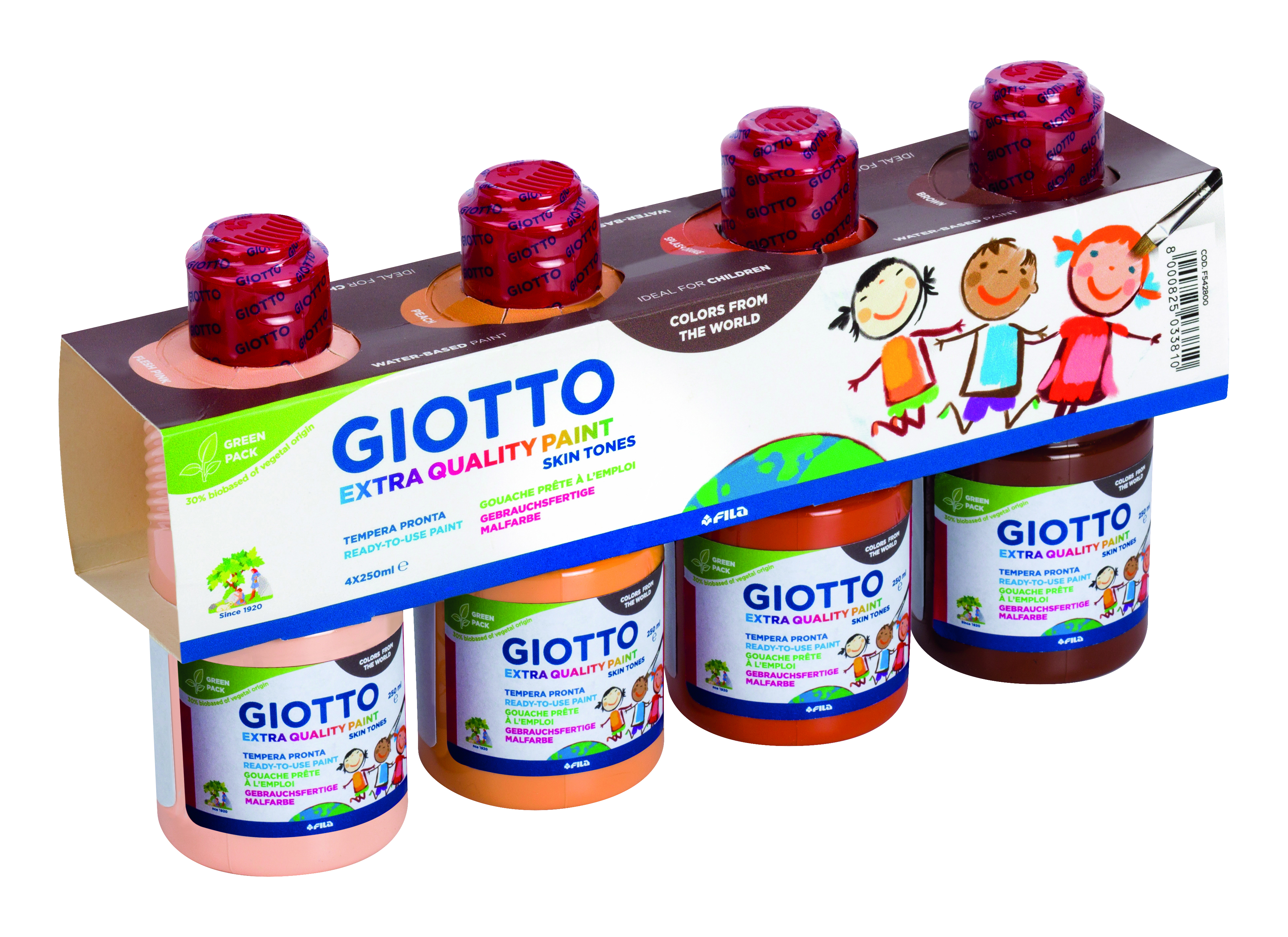 Giotto Verf Skin Tones 4x250 ml