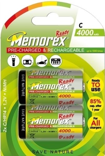 Memorex Herlaadbare Batterij HR14 C 4000mAh 1.2V NiMH - 2 stuks