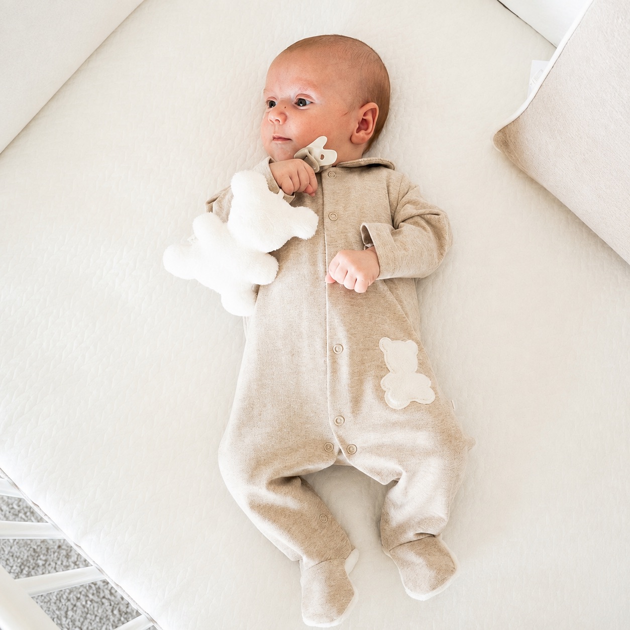 Living Nature Pyjama Médard Camel-Teddy - 0 maand