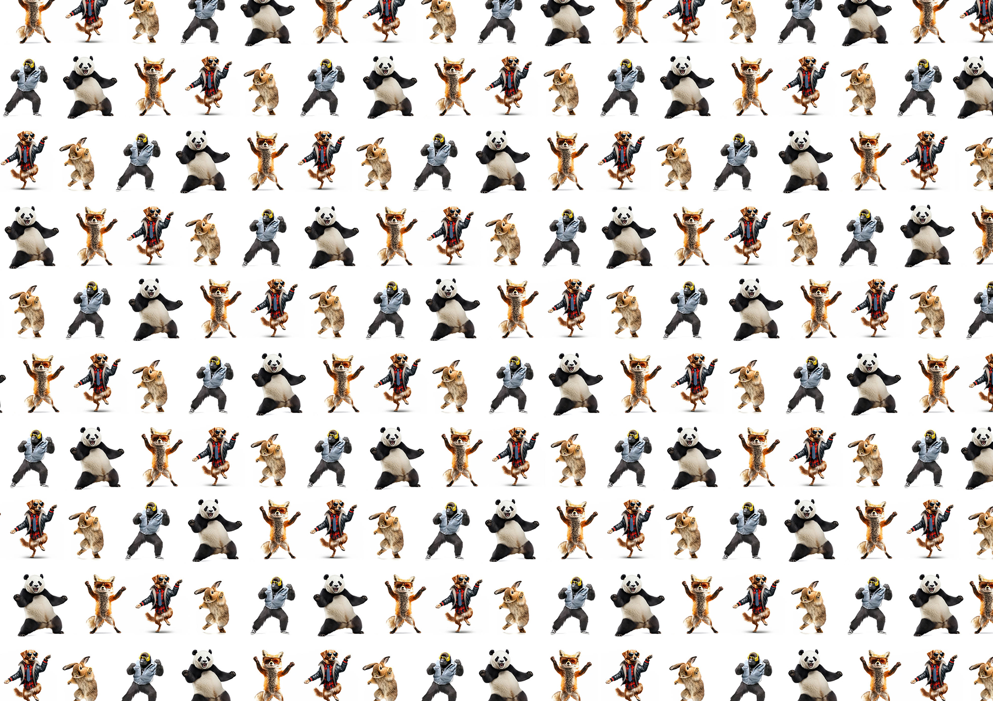 Kaftpapier Dancimals 100x70 cm 2 vellen