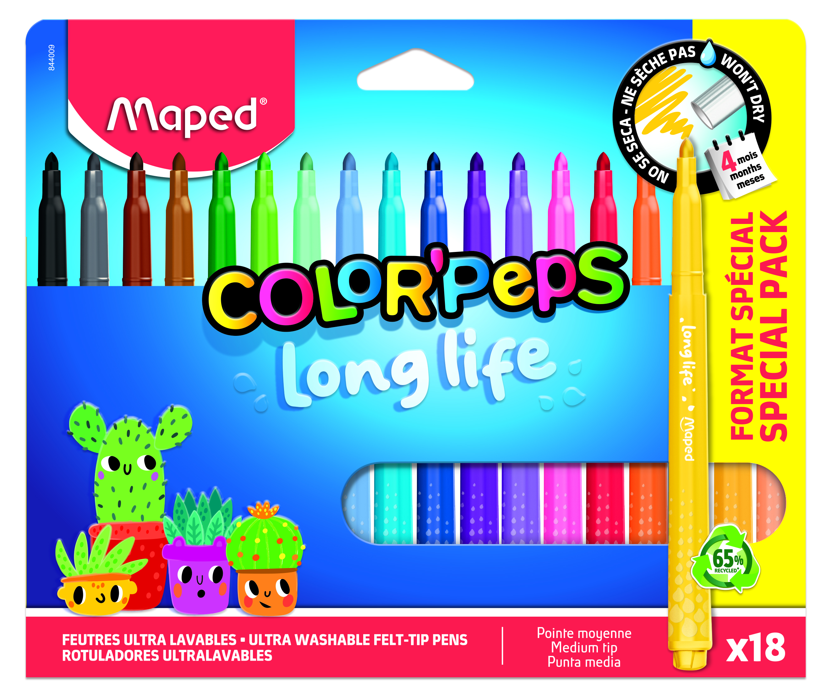 Maped Viltstiften Color Peps Long Life 18 stuks - Blister