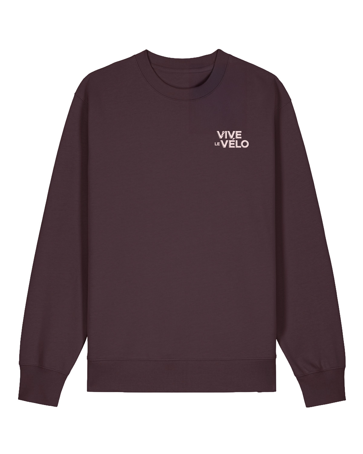 Vive le Vélo Sweater Unisex VLV Colours Broderie Rh Regular Fit Red Brown