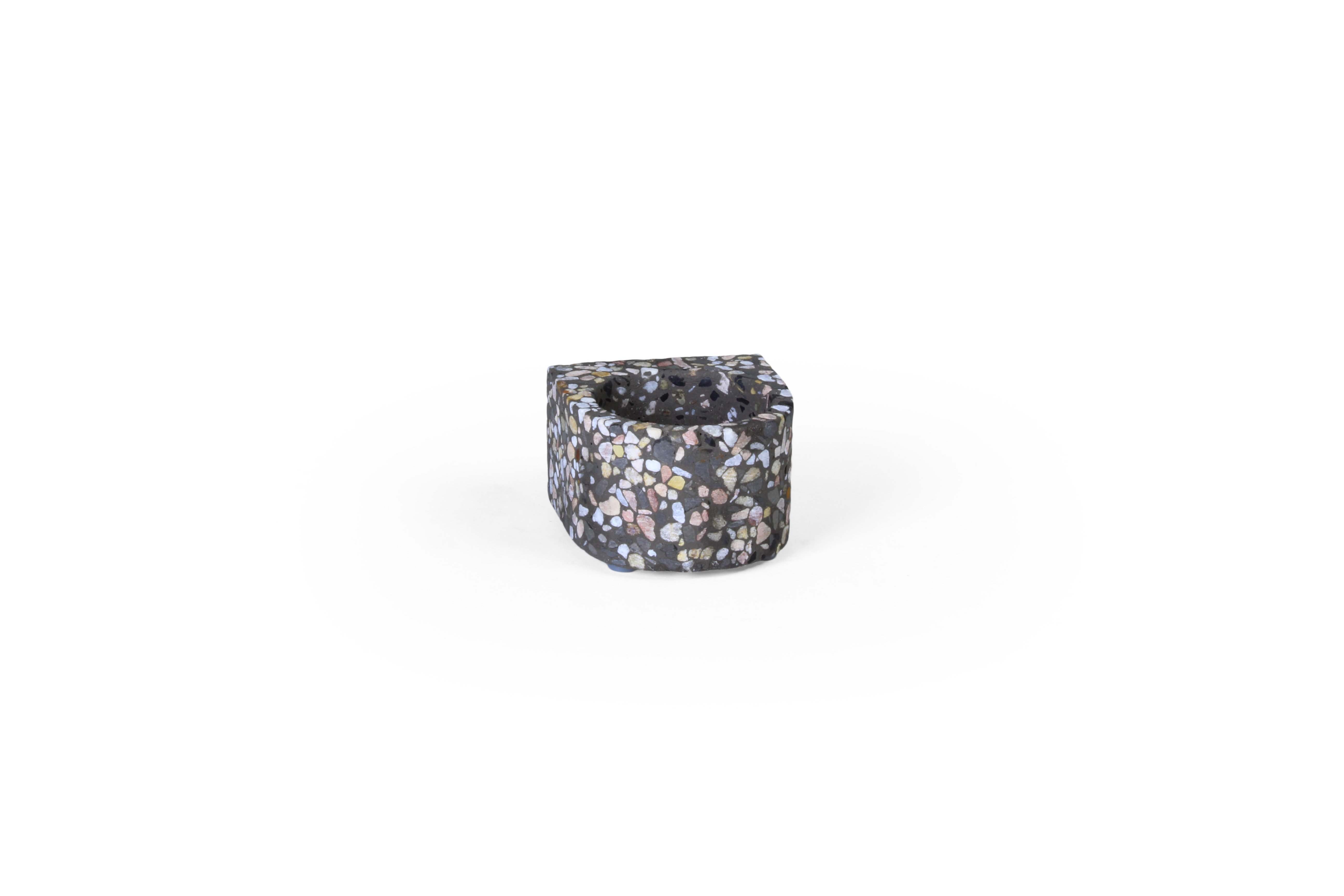 Fifty Theelichthouder Mini T-Light 5.4x5.8x3.4 cm - Terrazzo Dark