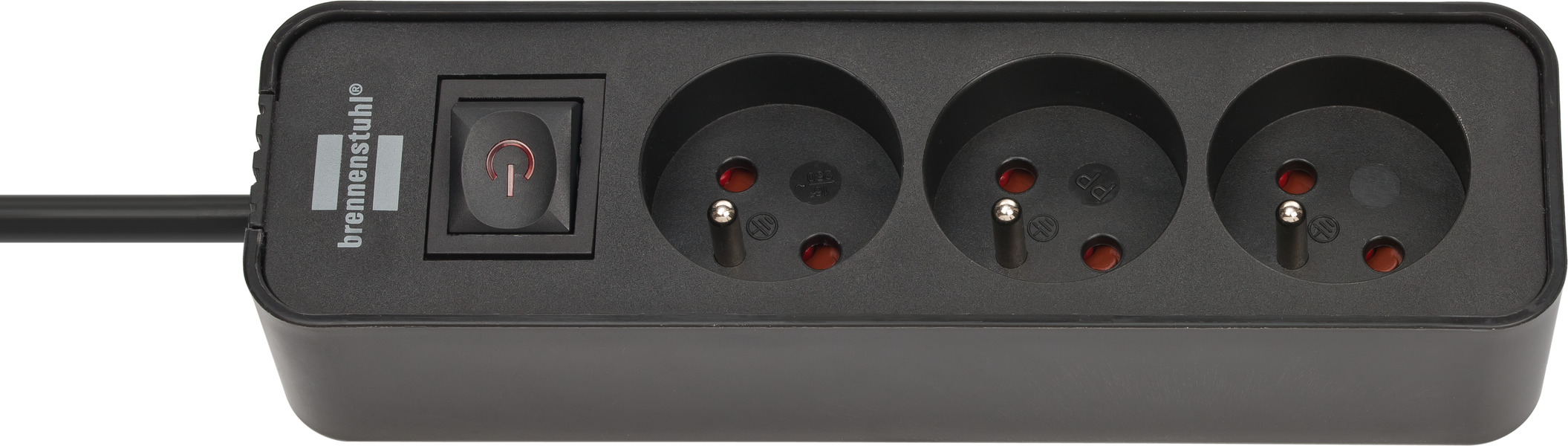 Brennenstuhl Eco-Line Stekkerdoos 3-voudig Zwart 1.5 m
