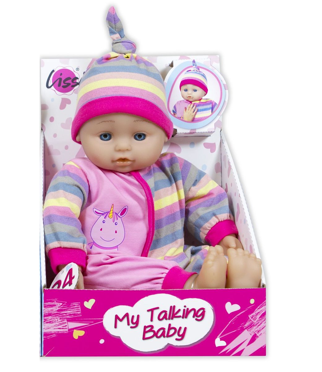 Lissi Babypop 38 cm, maakt 24 geluiden