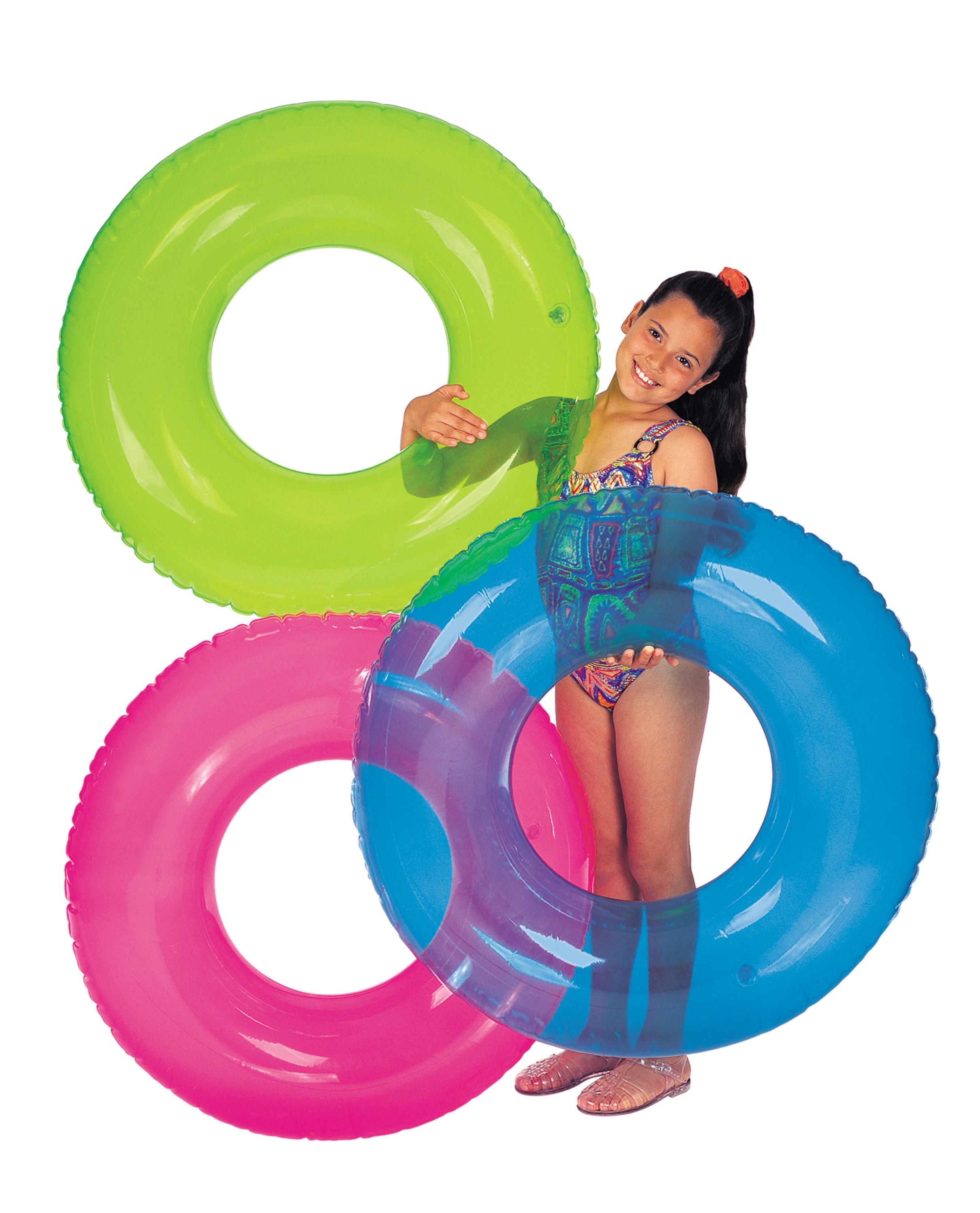 Intex Transparent Zwemring 76cm +8j - assorti