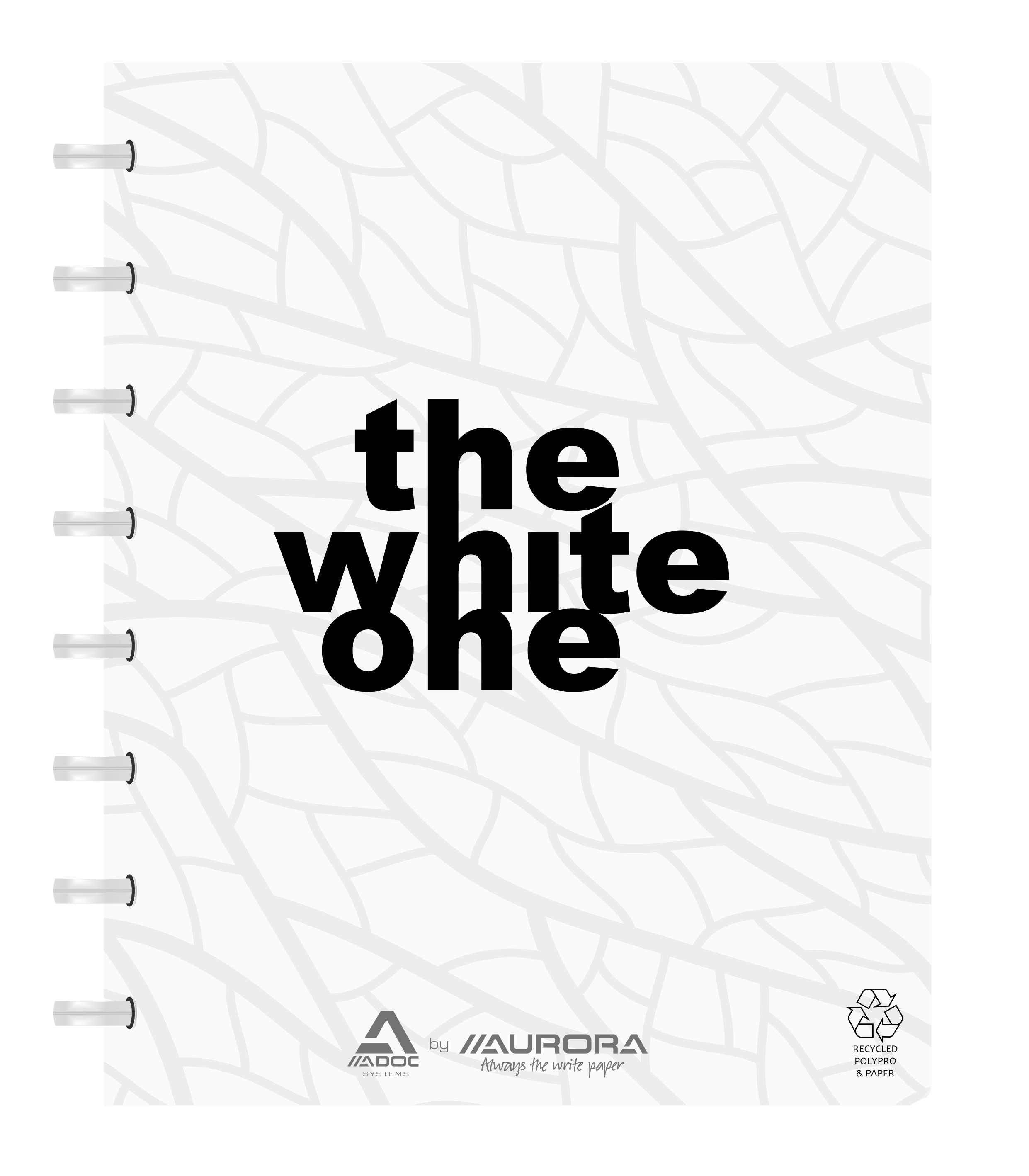 ADOC Schrift A5 The White One Blanco 144 pag. - Gerecycleerde PP + Papier