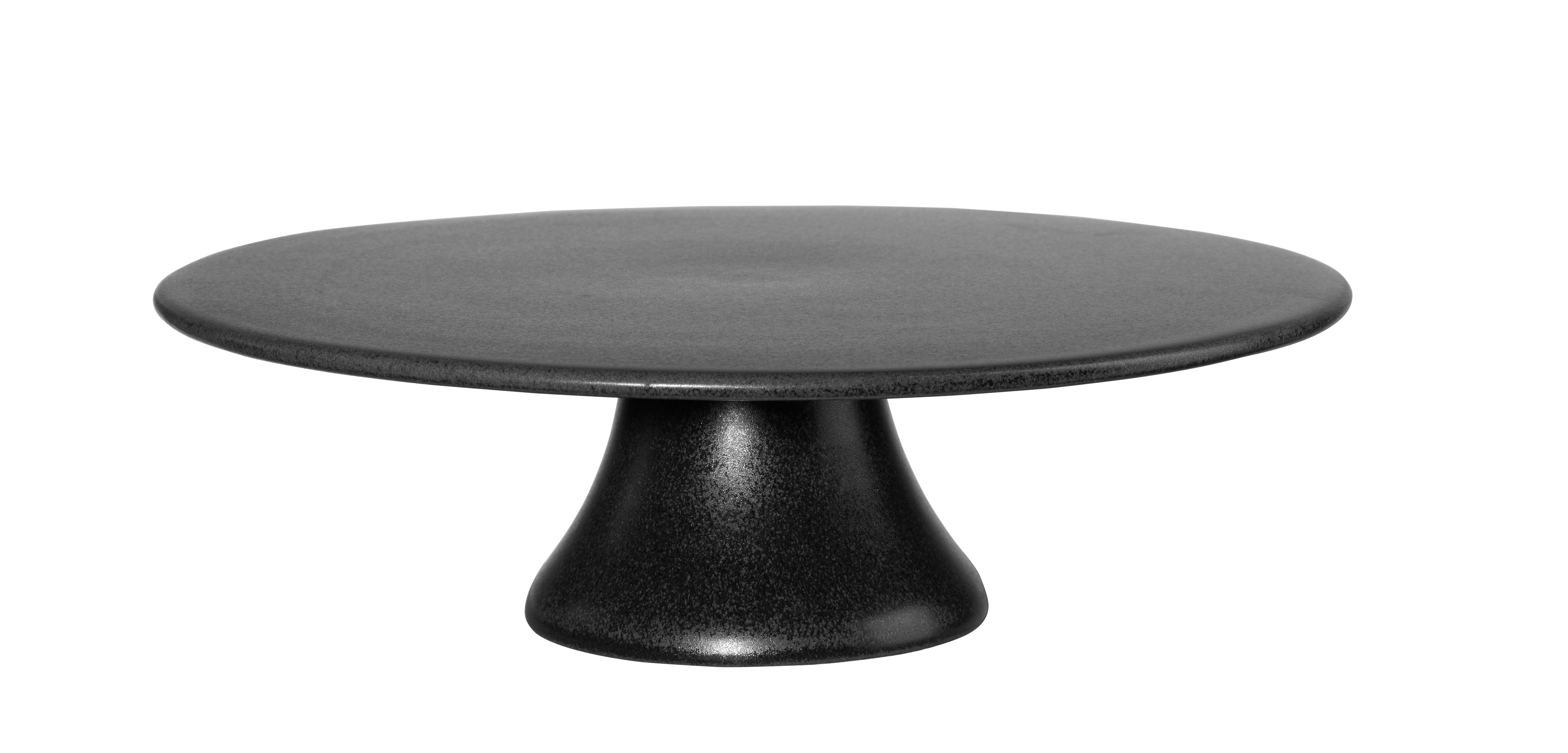 ASA Taartplateau Grande Black Iron 29x9 cm - op Voet - Aardewerk