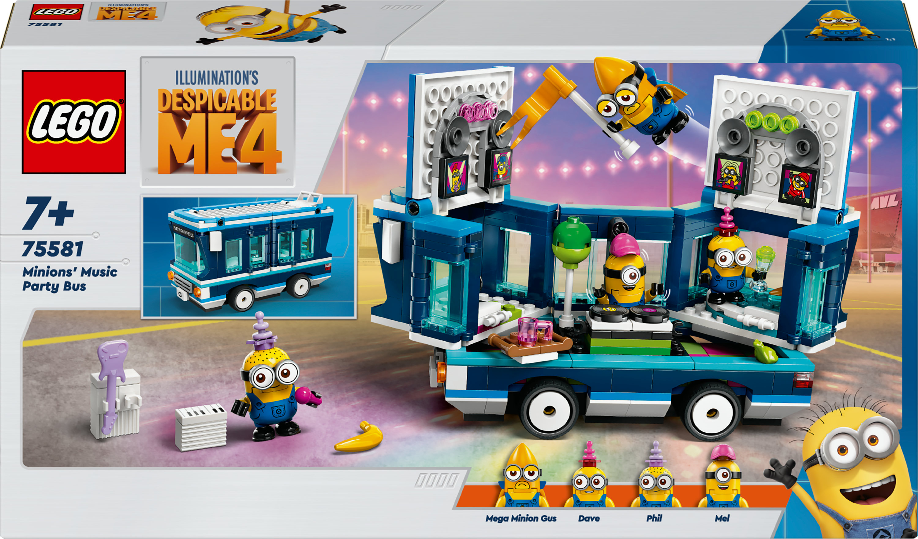 LEGO Minions 75581 Muzikalen Feestbus van de Minions