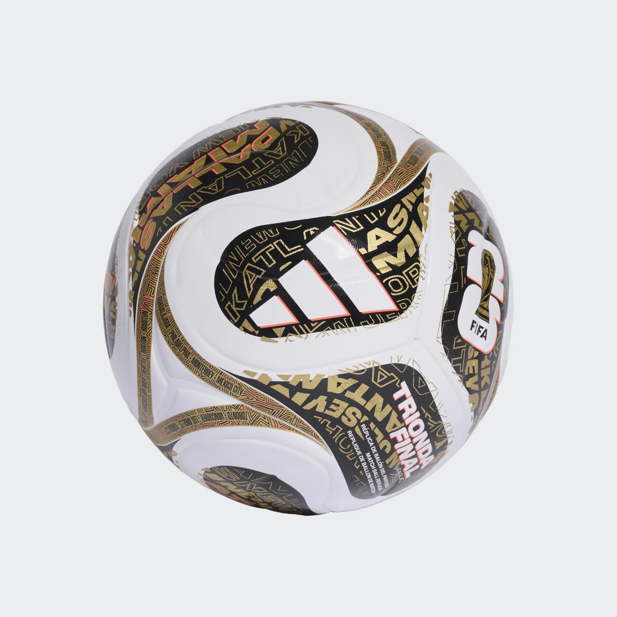 Adidas Voetbal Fifa World Cup 2026 Trionda Finals White Black Gold - maat 5