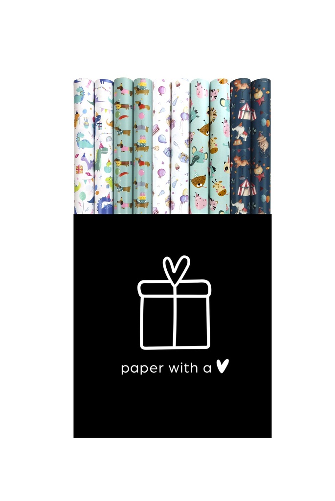 Rotalia Geschenkpapier Lou assorti 70x200 cm - prijs per stuk