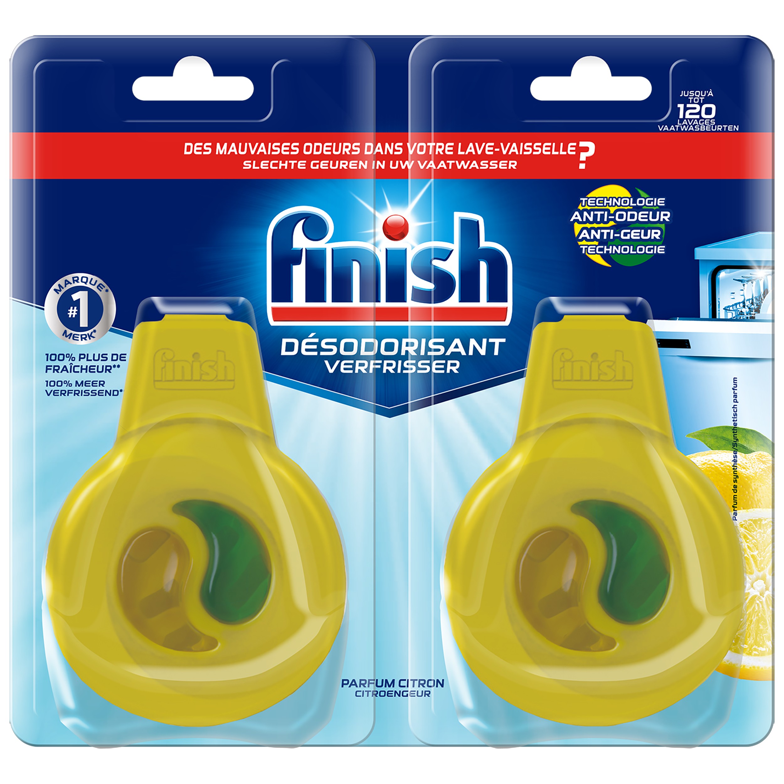 Finish Machineontgeurder Deo Citrofresh 2 stuks