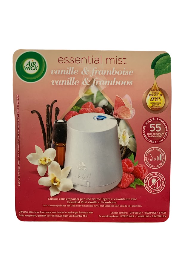 Airwick Essential Mist Starterkit Vanille en Framboos