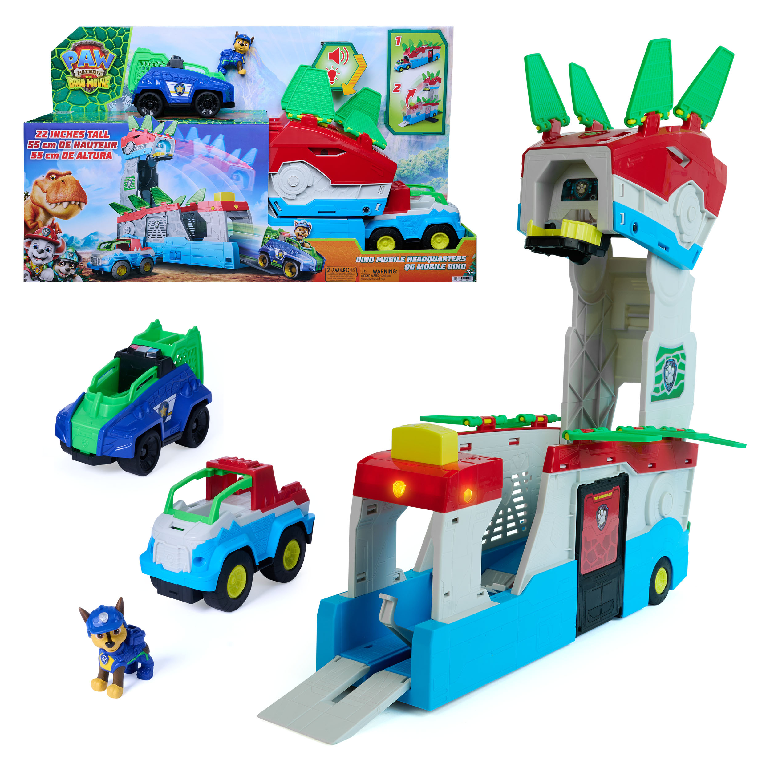 Paw Patrol - Dino Movie - 2 in 1 Mobiel Hoofdkwartier, Headquarters