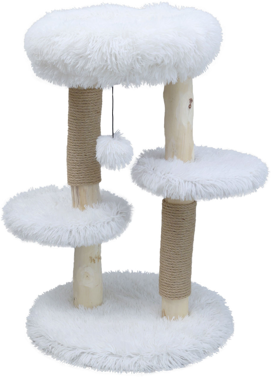 Animal Boulevard Krabpaal Alaska met Mand Wit Plush 50x50x80 cm