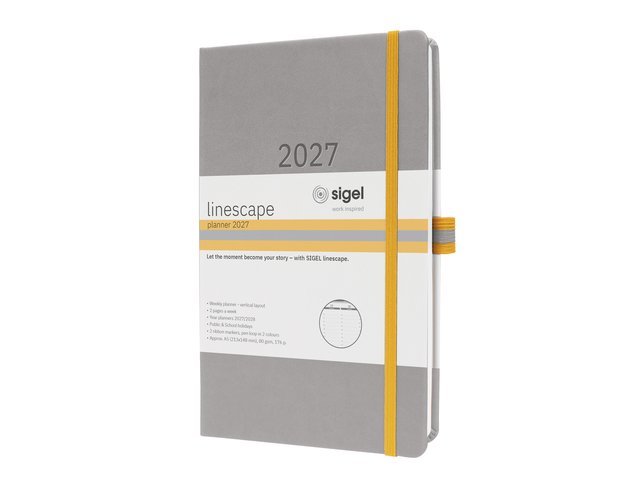 Sigel Agenda 2027 Linescape A5 1week/2pag Lichtgrijs