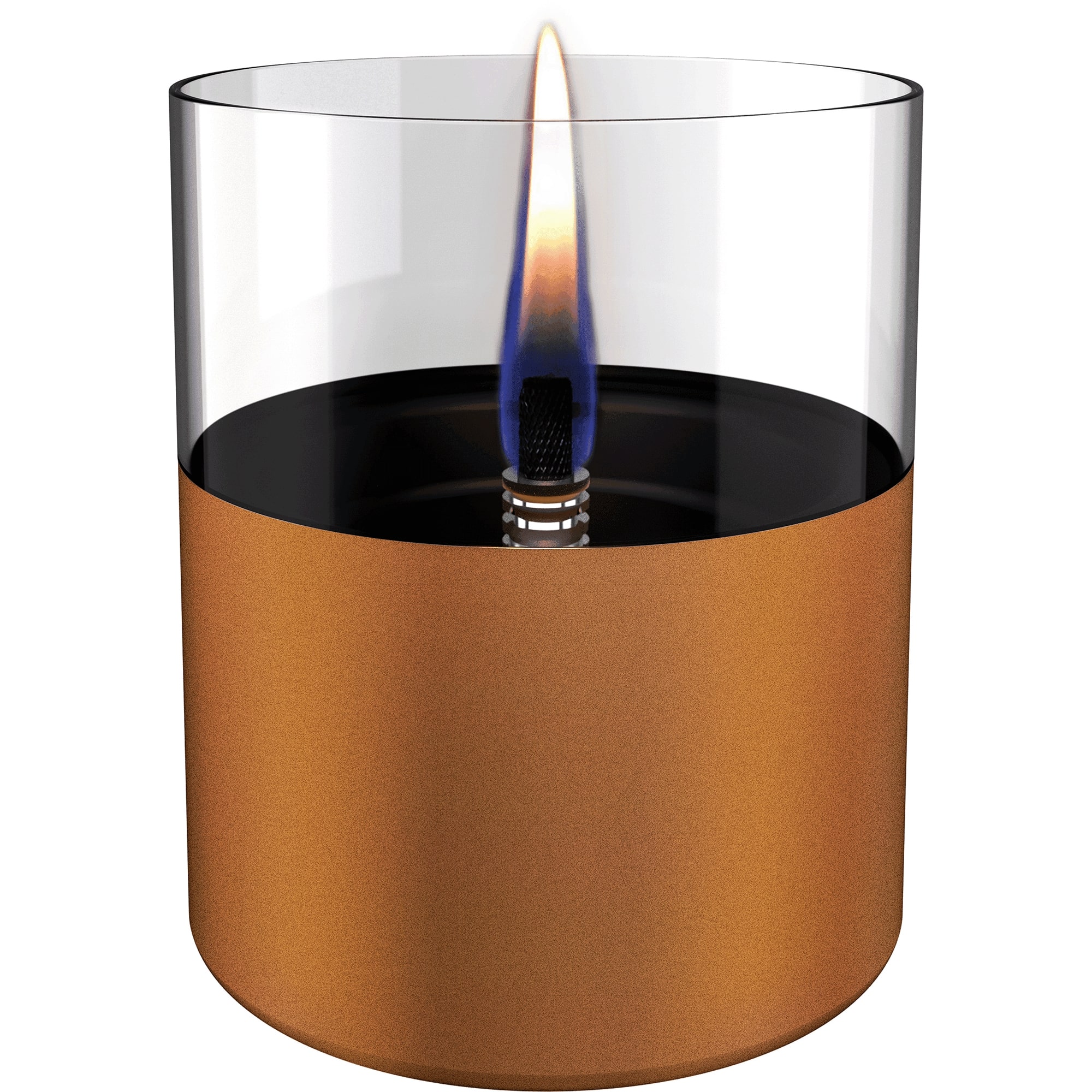 Tenderflame Oliekaars Lilly 10 Koper 300ml - Glas - 8 Branduren - 10x10.5 cm