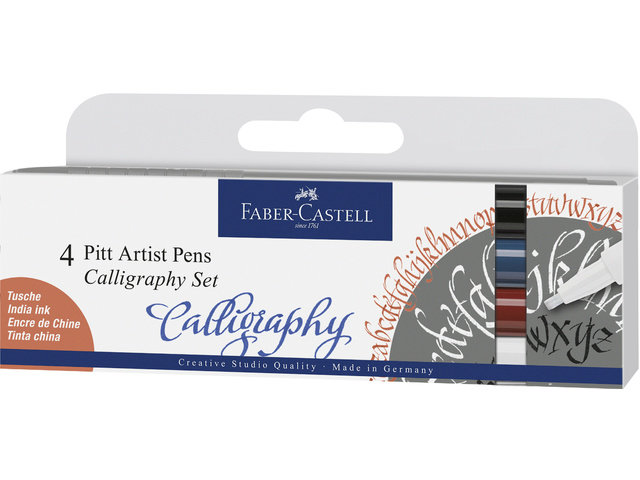 Faber Castell Callygraphy Pen Pitt Artist - Kalligrafieset 4-delig I